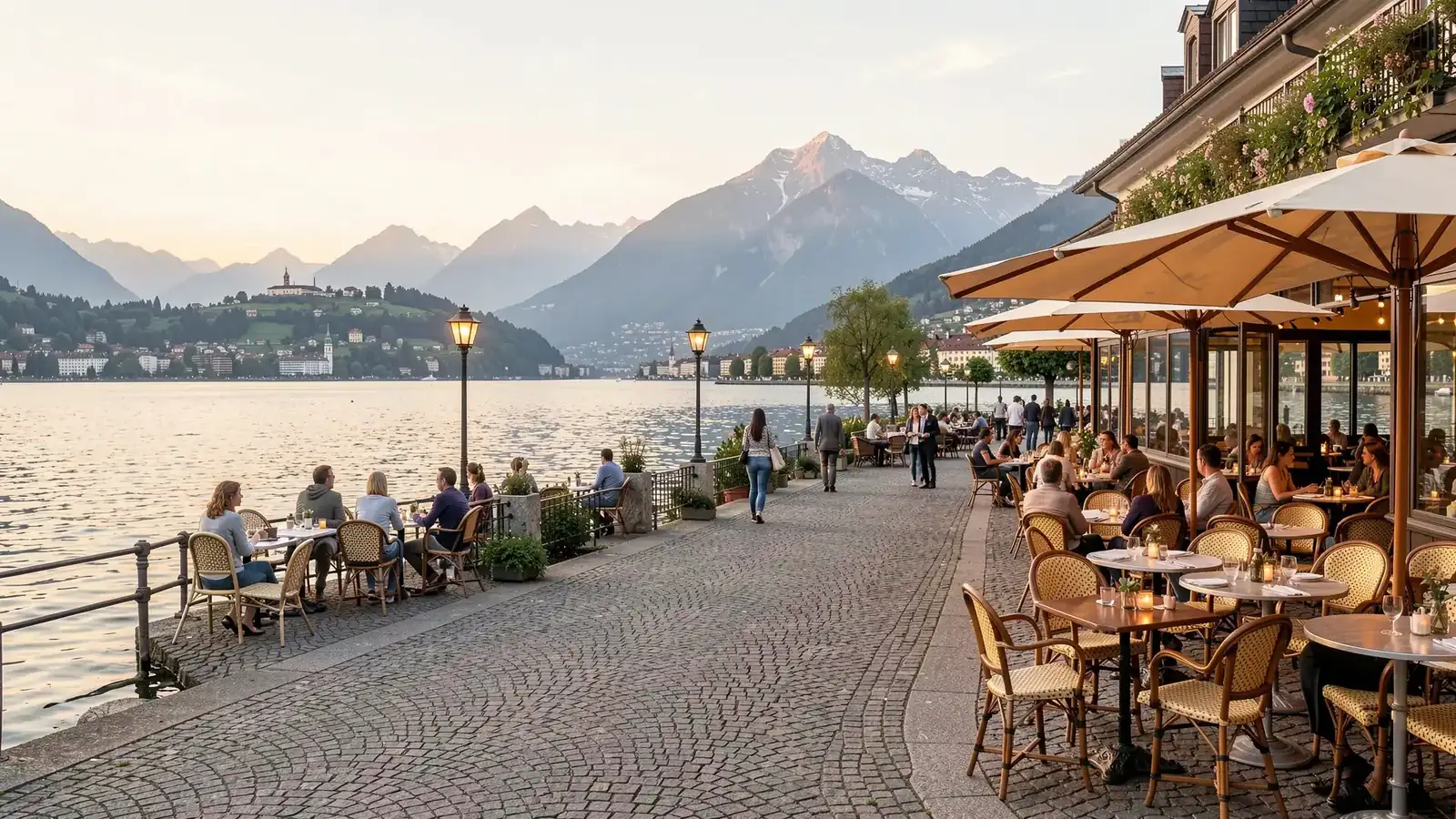 Öffentlicher Treffpunkt am Zürichsee