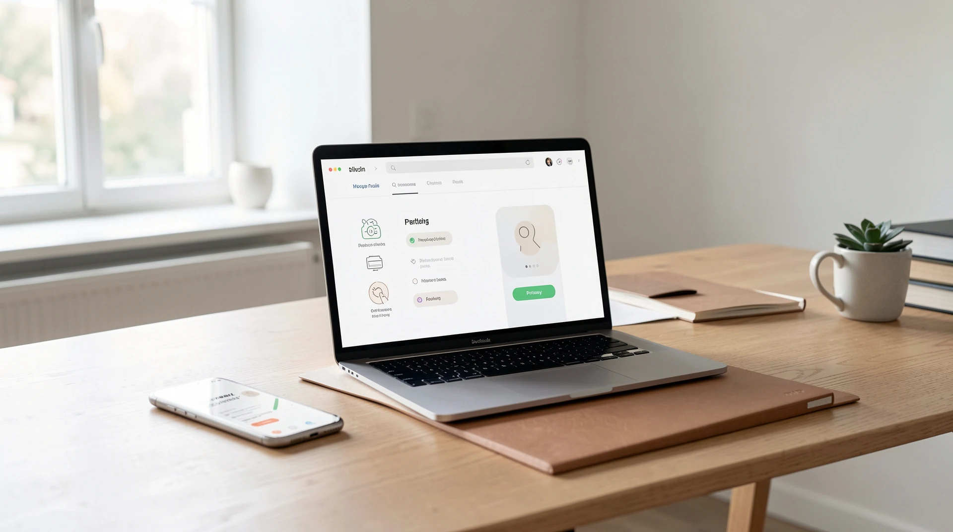 Vergleich einer Dating-Website auf Laptop und Smartphone