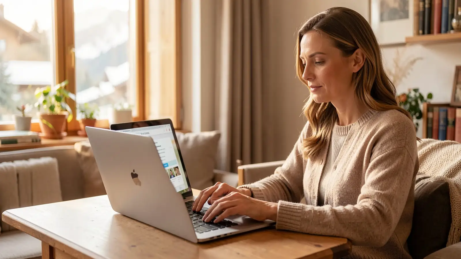 Erwachsene Frau sucht passende Kontakte auf einer Dating-Plattform